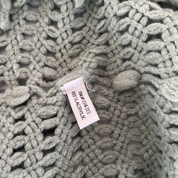 Bohemian Wraparound fringed crochet scarf - Picture 3 of 6